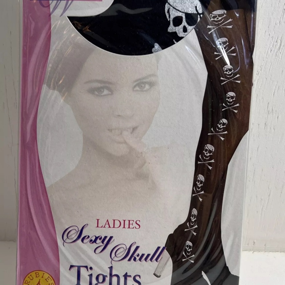 Ladies Sexy Skull Tights - Black